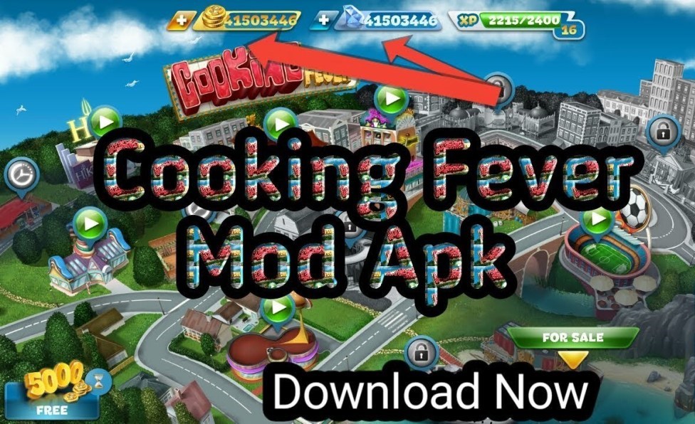 cooking fever mod apk offline unlimited money and gems